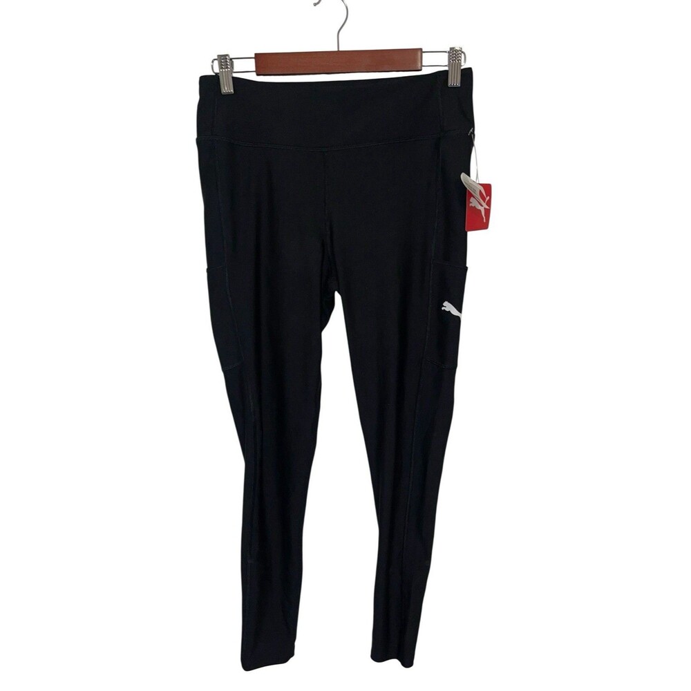 NWT WOMENS XL PUMA Recharge Poly Pocket Tights BLACK ACTIVE